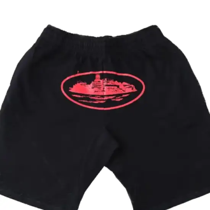 Corteiz Alcatraz Shorts Black/Red